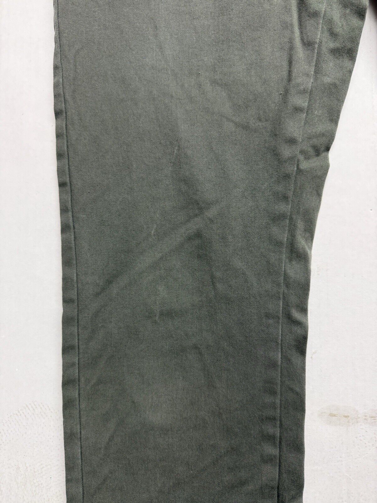 Lifted Research Group LRGEANS Pants Men's 32 Slim Straight Green Fit Chino Khaki - thriftgoblin