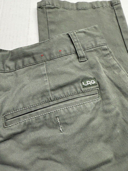 Lifted Research Group LRGEANS Pants Men's 32 Slim Straight Green Fit Chino Khaki - thriftgoblin