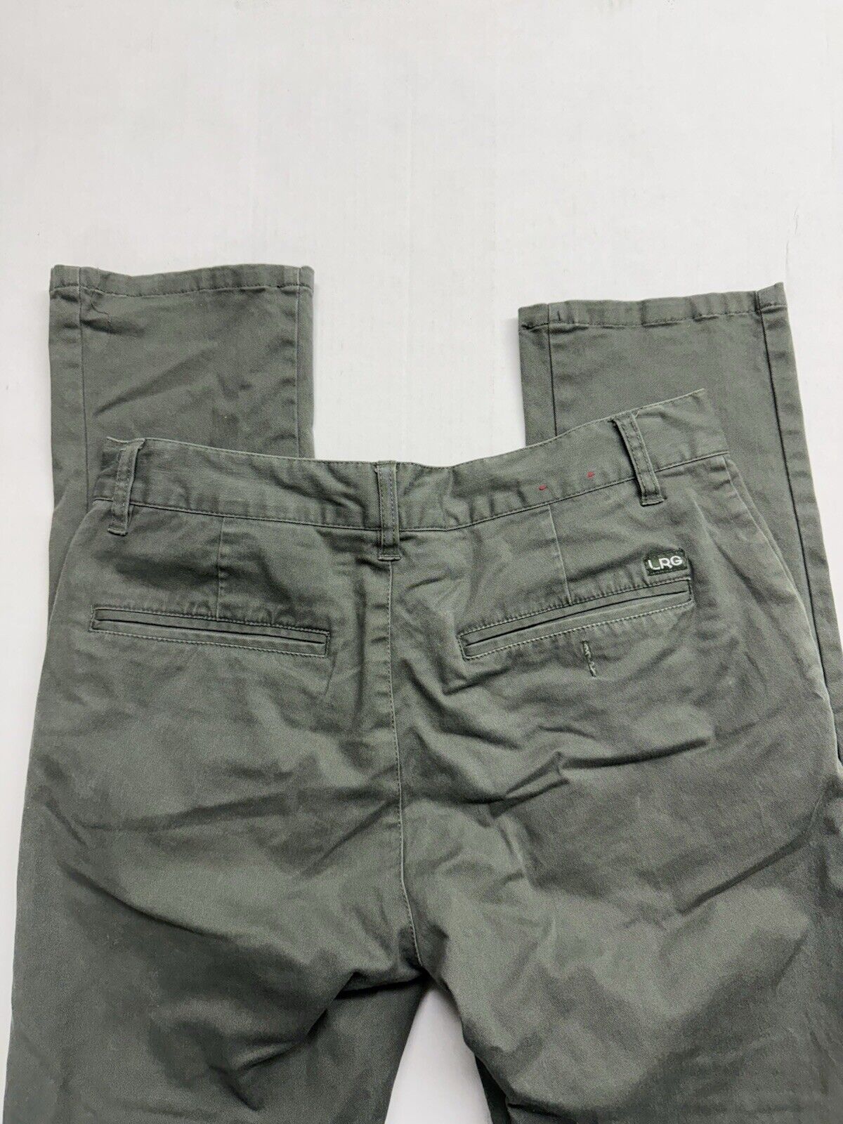 Lifted Research Group LRGEANS Pants Men's 32 Slim Straight Green Fit Chino Khaki - thriftgoblin