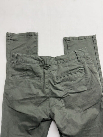 Lifted Research Group LRGEANS Pants Men's 32 Slim Straight Green Fit Chino Khaki - thriftgoblin