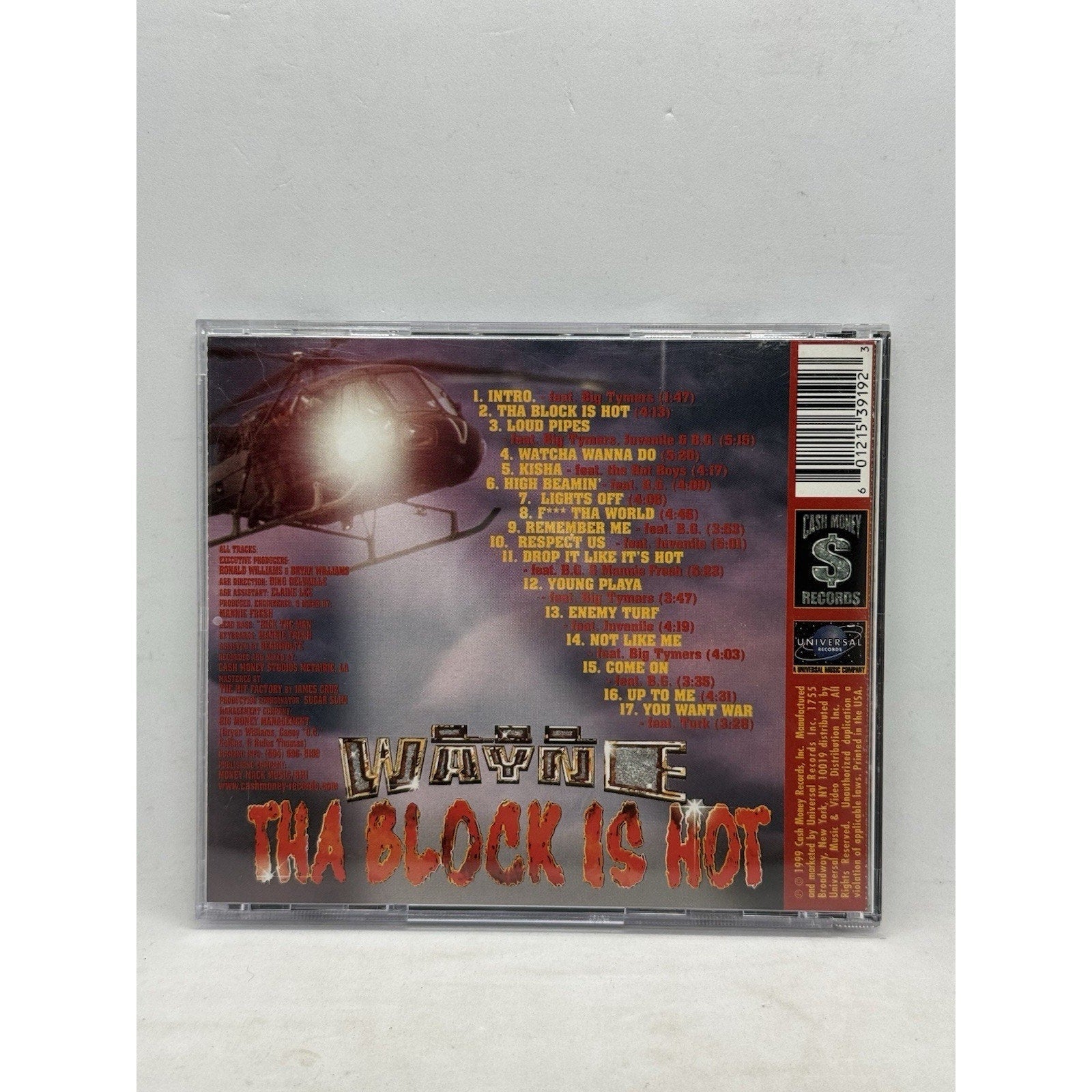 Lil Wayne Tha Block Is Hot CD 1999 Cash Money Records Explicit Hip Hop Rap Disc - thriftgoblin