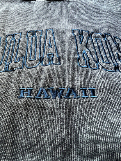 Local Kailua Kona Crewneck Sweatshirt Brushed Cotton Green Blue Hawaii Shirt - thriftgoblin