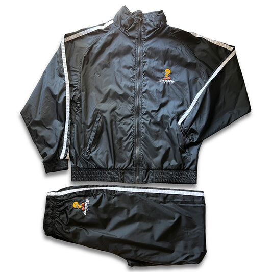 Looney Tunes Tweety Bird Gear WB 1999 Windbreaker Track Suit Size XS Womens - thriftgoblin