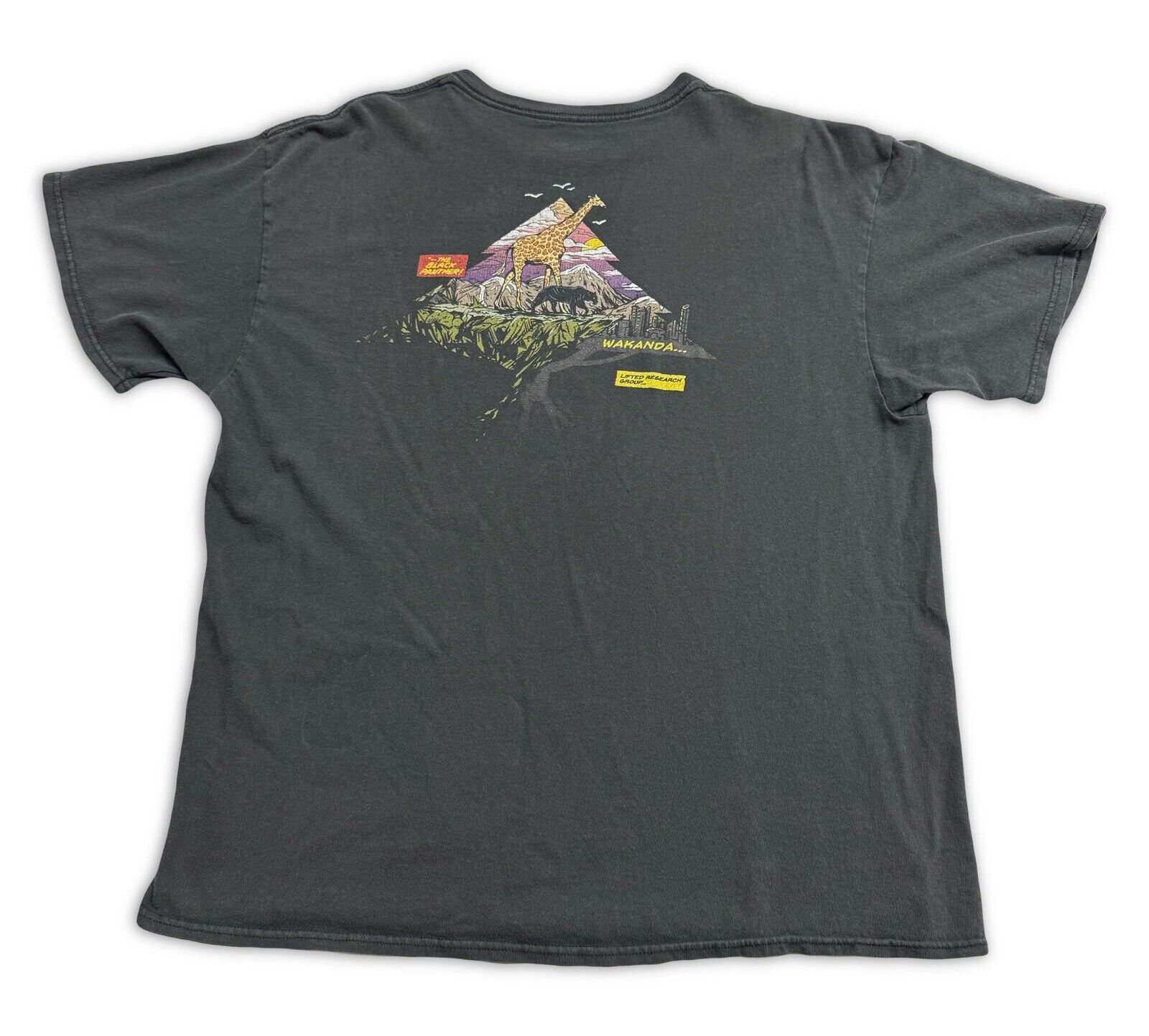 LRG X Marvel Black Panther Wakanda Collab Shirt XL Lifted Research Group Tee Top - thriftgoblin