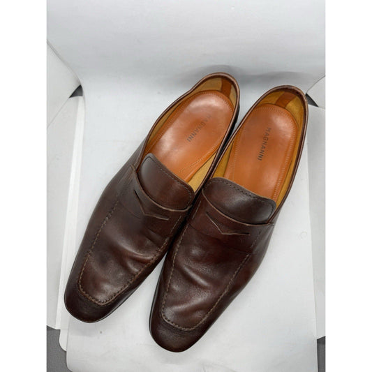 Magnanni Men’s Brown Leather Penny Loafers Slip On Dress Shoes Size 11 Portugal - thriftgoblin