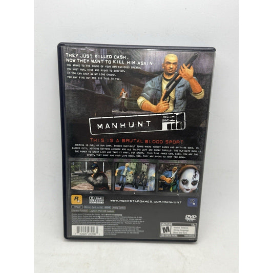 Manhunt (Sony PlayStation 2, 2003) PS2 Complete w/ Manual Tested Rockstar Games - thriftgoblin