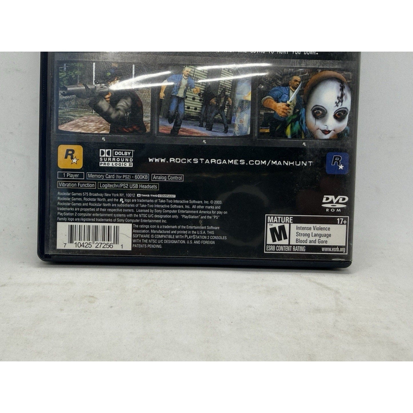Manhunt (Sony PlayStation 2, 2003) PS2 Complete w/ Manual Tested Rockstar Games - thriftgoblin