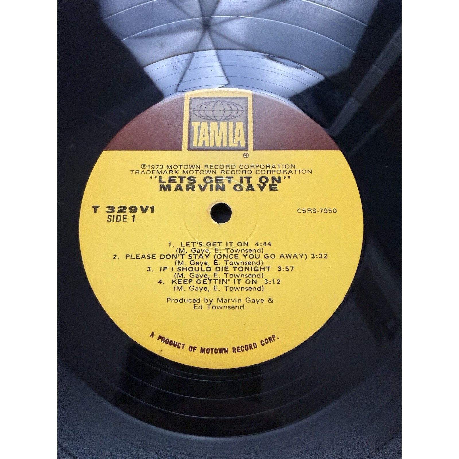 Marvin Gaye Let’s Get It On 1973 Vinyl LP Tamla T 329V1 Original Soul Funk Jazz - thriftgoblin