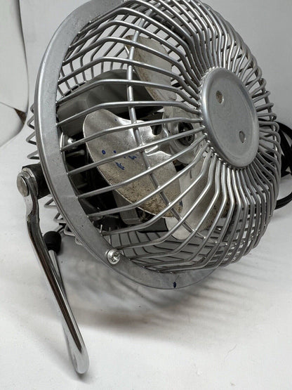 Massey 4" Small Metal Personal Fan Tilting Mini Fan Model MF4 Powerful Yet Tiny - thriftgoblin