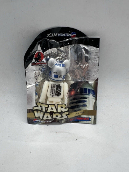 Medicom Star Wars Celebration Japan Pepsi Nex Bearbrick R2D2 Charm Keychain 2008 - thriftgoblin