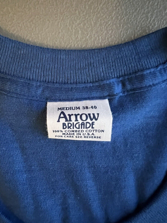 Mens Fitted Arrow Brigade Combed Cotton Made In USA Single Stitch Shirt - thriftgoblin