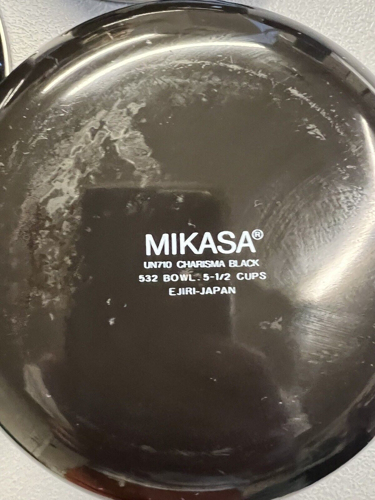 Mikasa Vintage Set of 3 UN710 Charisma Black 531, 532 & 533 Serving Bowls Flower - thriftgoblin