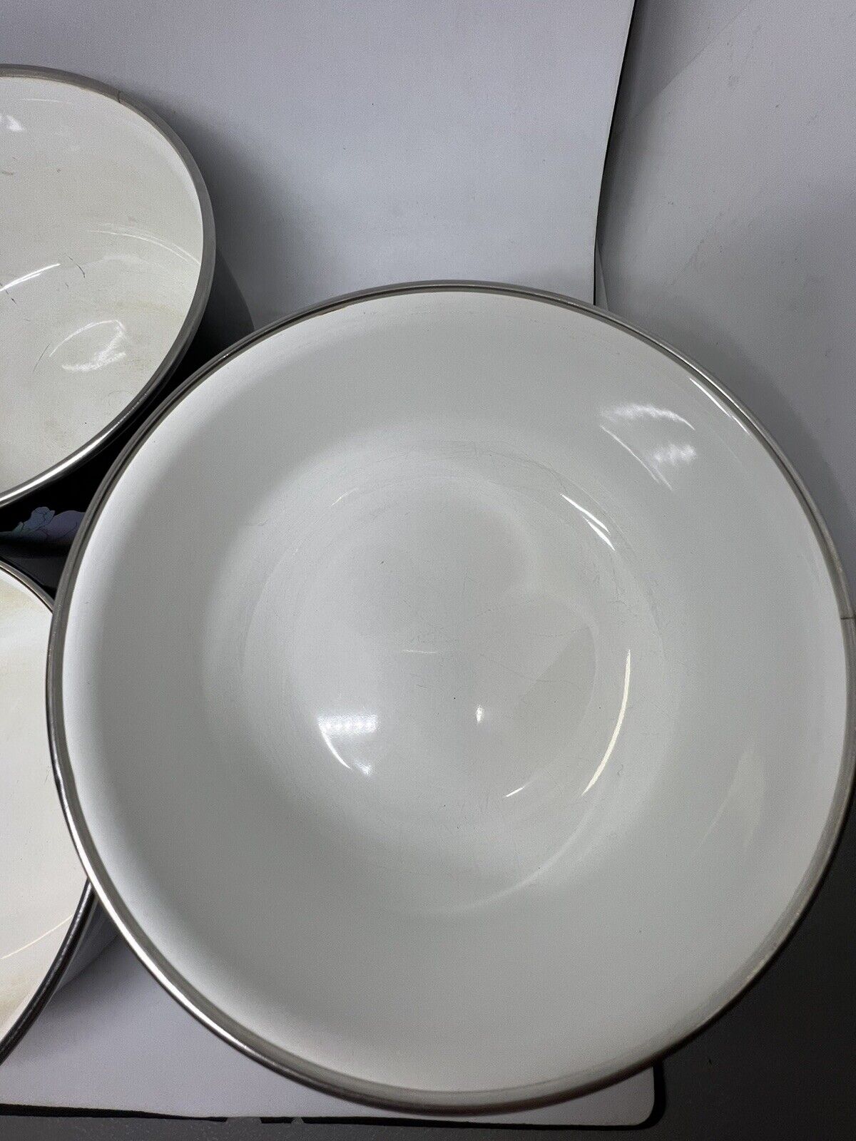 Mikasa Vintage Set of 3 UN710 Charisma Black 531, 532 & 533 Serving Bowls Flower - thriftgoblin