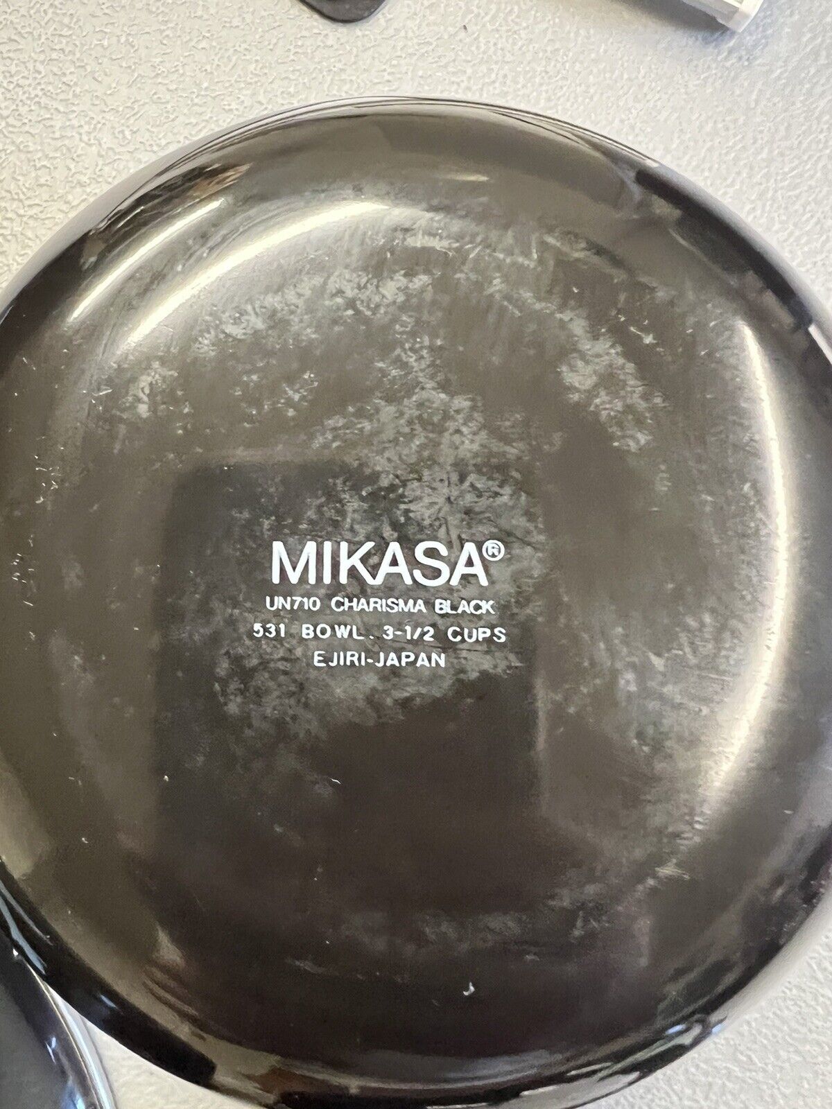 Mikasa Vintage Set of 3 UN710 Charisma Black 531, 532 & 533 Serving Bowls Flower - thriftgoblin