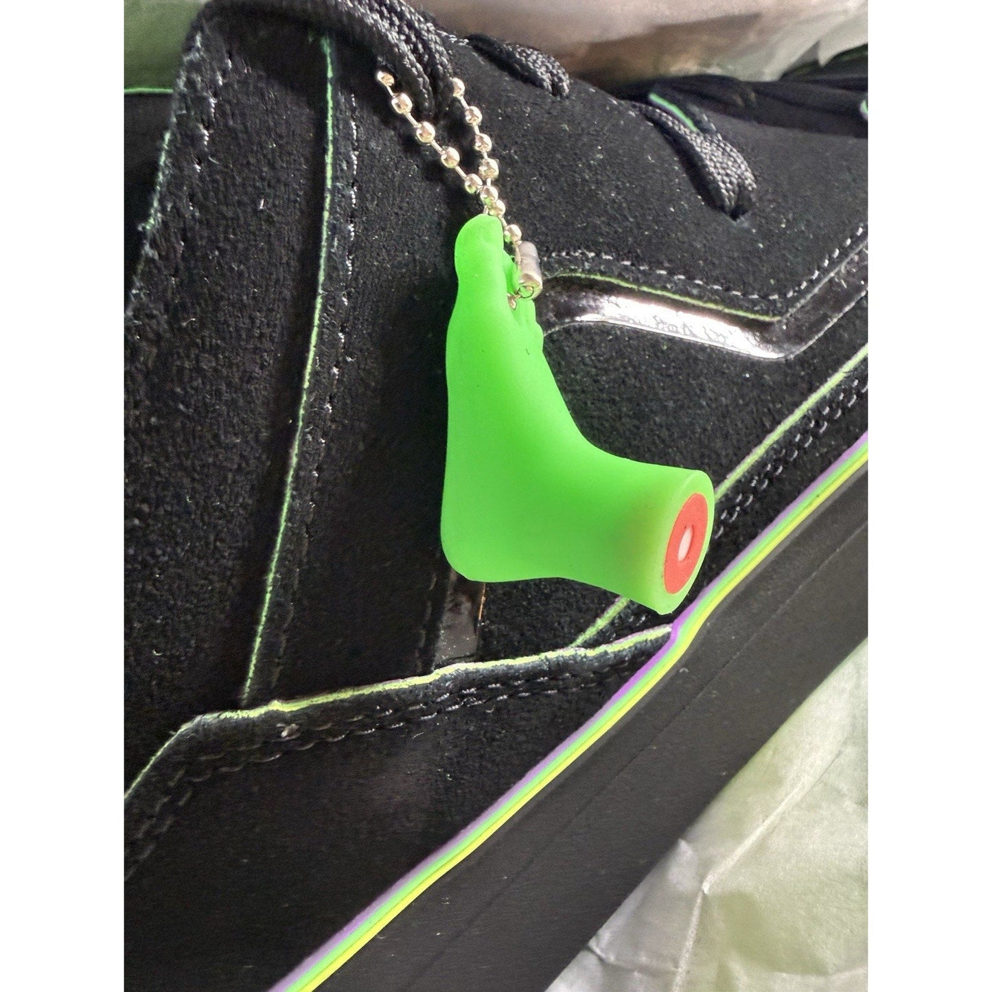 MSCHF Gobstomper Black Lime Green Purple Size 12 NIB Extra Laces & Keychain - thriftgoblin