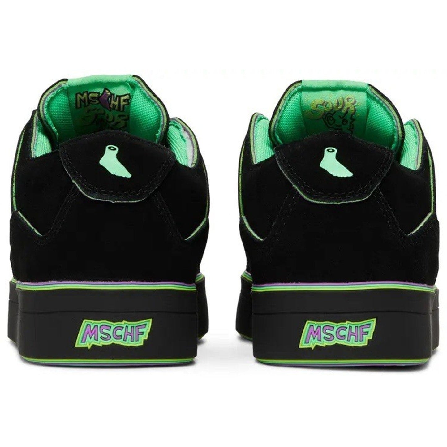 MSCHF Gobstomper Black Lime Green Purple Size 12 NIB Extra Laces & Keychain - thriftgoblin