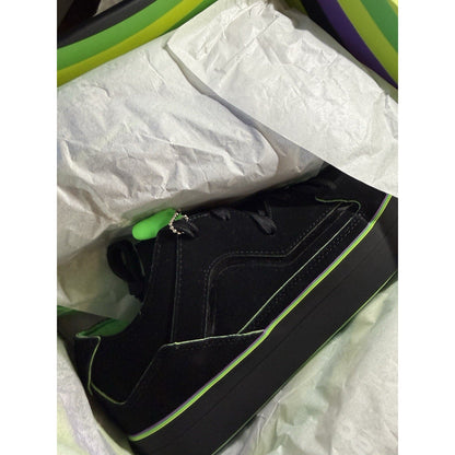 MSCHF Gobstomper Black Lime Green Purple Size 12 NIB Extra Laces & Keychain - thriftgoblin