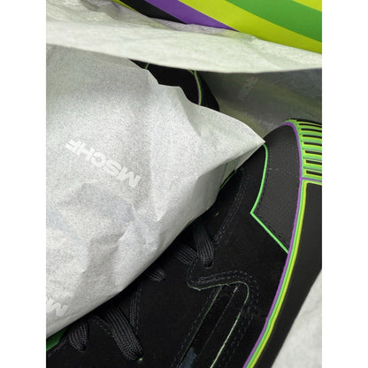 MSCHF Gobstomper Black Lime Green Purple Size 12 NIB Extra Laces & Keychain - thriftgoblin