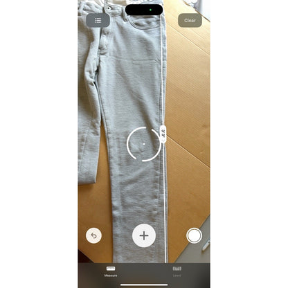 Naked & Famous Sweat Jeans Gray Fleece Joggers Men’s 33x36 Denim Look - thriftgoblin