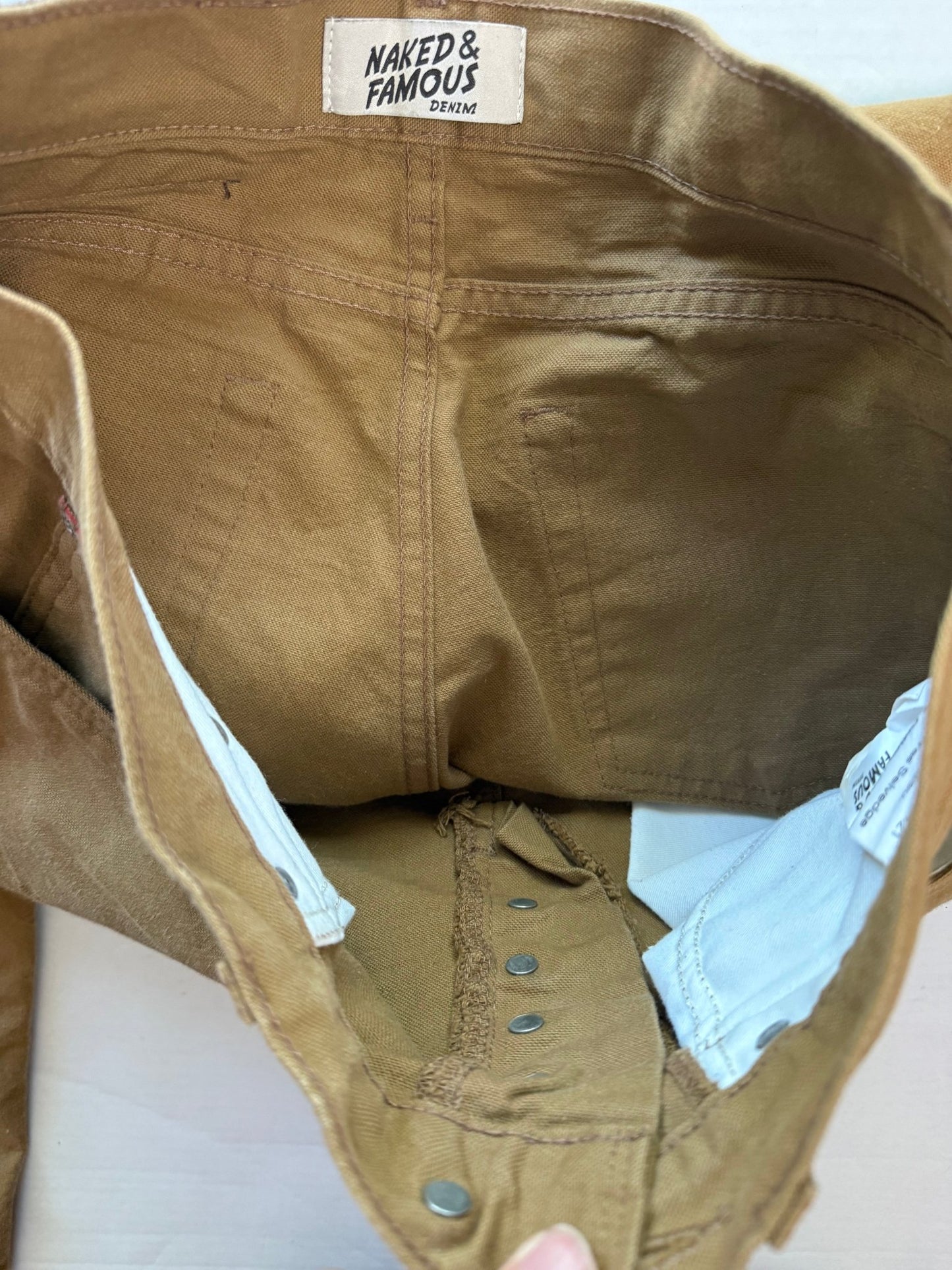 Naked & Famous True Guy Duck Canvas Selvedge Denim W30 10oz Japan Made Canada - thriftgoblinDenim