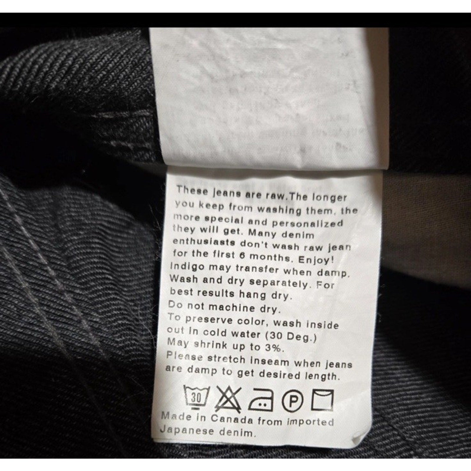 Naked & Famous Weird Guy Raw Denim Jeans 30 W Charcoal Stretch Slim Tapered Fit - thriftgoblin
