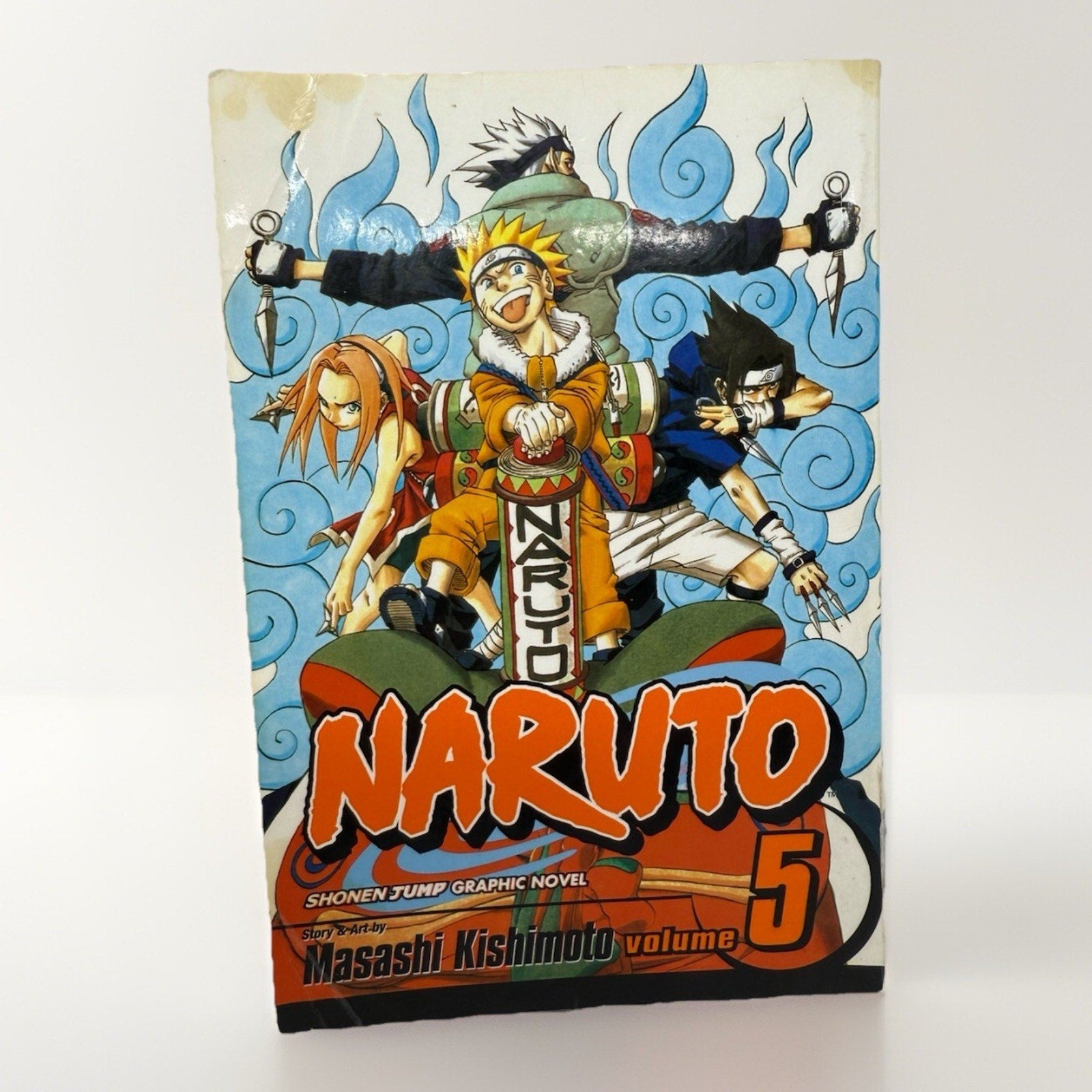 Naruto Volume 5 - Masashi Kishimoto - Shonen Jump Manga Graphic Novel Viz Exam - thriftgoblin