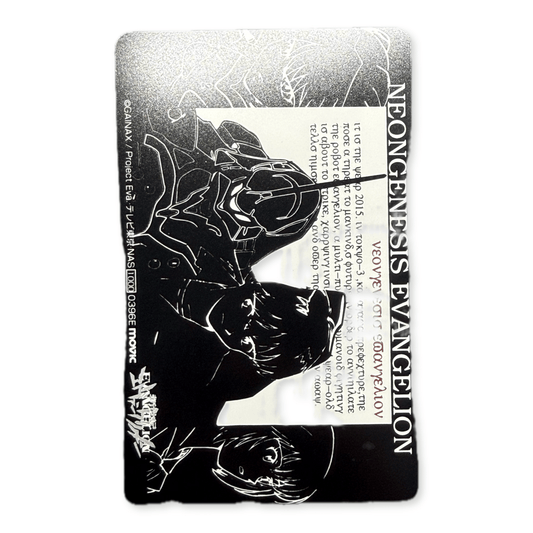 Neon Genesis Evangelion Black and White Line Art Unused Japanese Telephone Card (Teleca) - Thrift GoblinTelephone Card