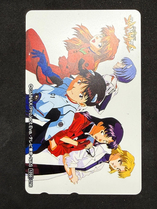 Neon Genesis Evangelion White Cast Lineup Unused Japanese Telephone Card (Teleca) - Thrift GoblinTelephone Card