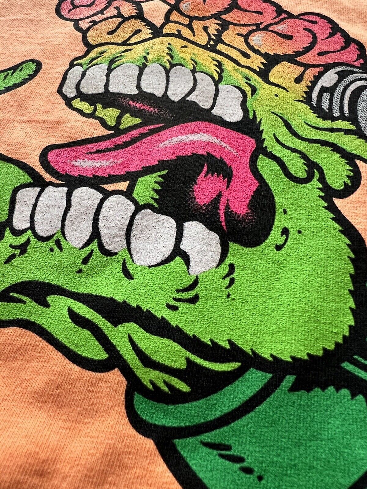 NEW Mars Attacks Santa Cruz 2018 Orange Graphic SS Shirt LARGE Topps Skate Alien - thriftgoblin