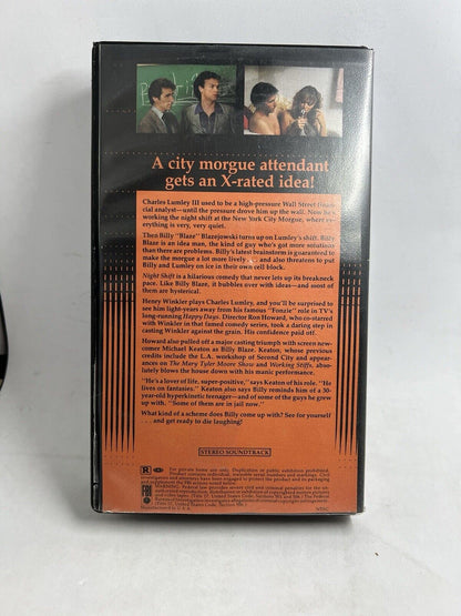 NIGHT SHIFT WARNER HOME VIDEO Clamshell VHS MICHAEL Keaton Tested Vintage Film - thriftgoblin