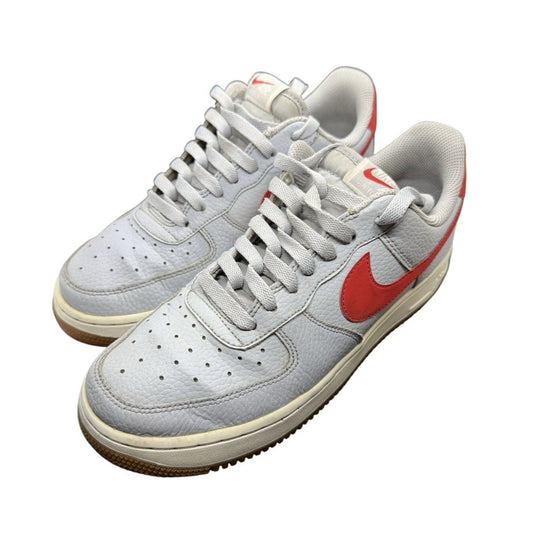 Nike Air Force 1 2007 grey/university red/white Sneaker Retro Shoe Mens US 7 - thriftgoblin