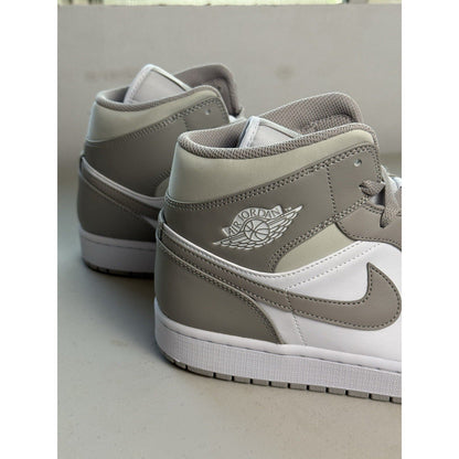 Nike Air Jordan 1 Mid College Grey Light Bone White 554724 - 082 Men’s Size 12 Fye - thriftgoblin