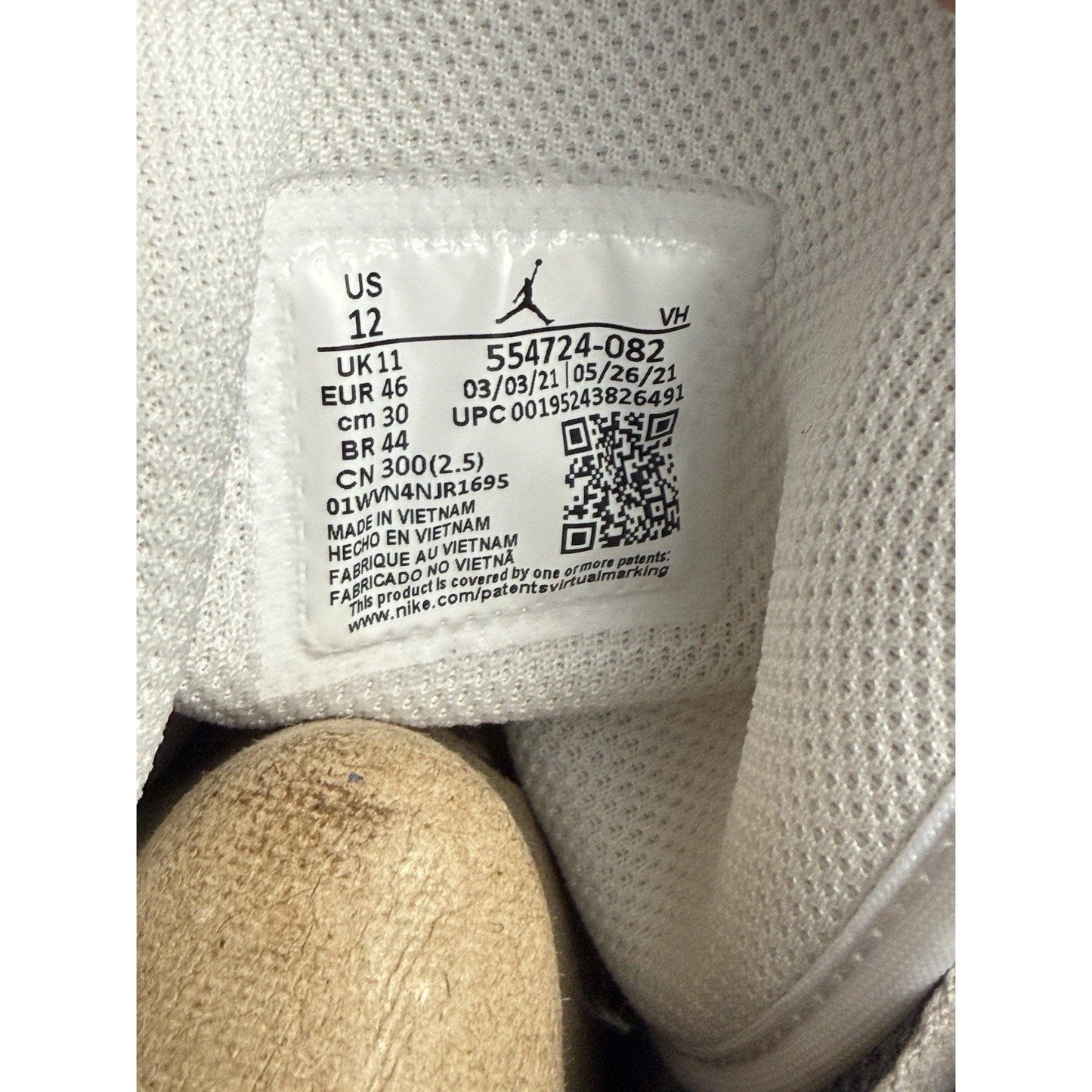 Nike Air Jordan 1 Mid College Grey Light Bone White 554724 - 082 Men’s Size 12 Fye - thriftgoblin