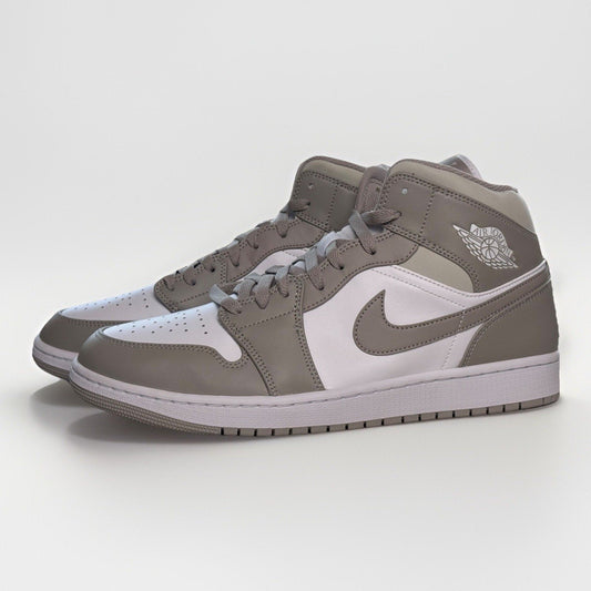 Nike Air Jordan 1 Mid College Grey Light Bone White 554724 - 082 Men’s Size 12 Fye - thriftgoblin