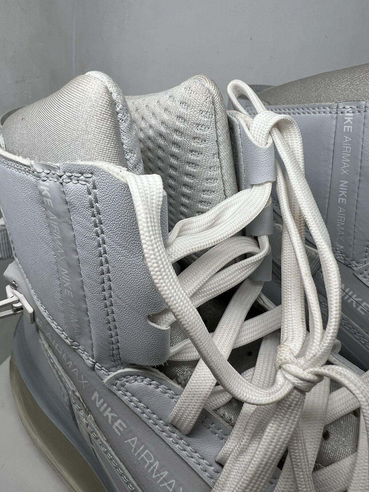 Nike Air Max 720 Saturn Shoes Men's Size 8 Platinum White Sneakers AO2110 - 003 - thriftgoblin