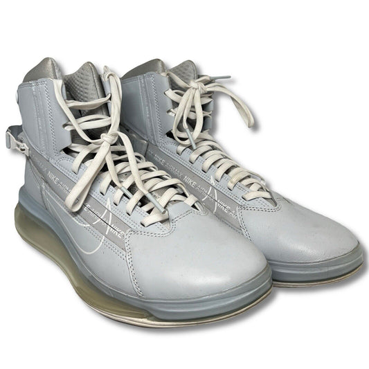 Nike Air Max 720 Saturn Shoes Men's Size 8 Platinum White Sneakers AO2110 - 003 - thriftgoblin