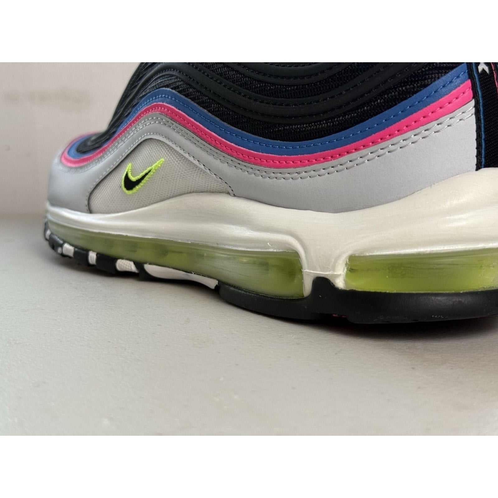 Nike Air Max 97 Pure Platinum Black White DZ4392 - 001 Size 11.5 OG Box Pink Volt - thriftgoblin