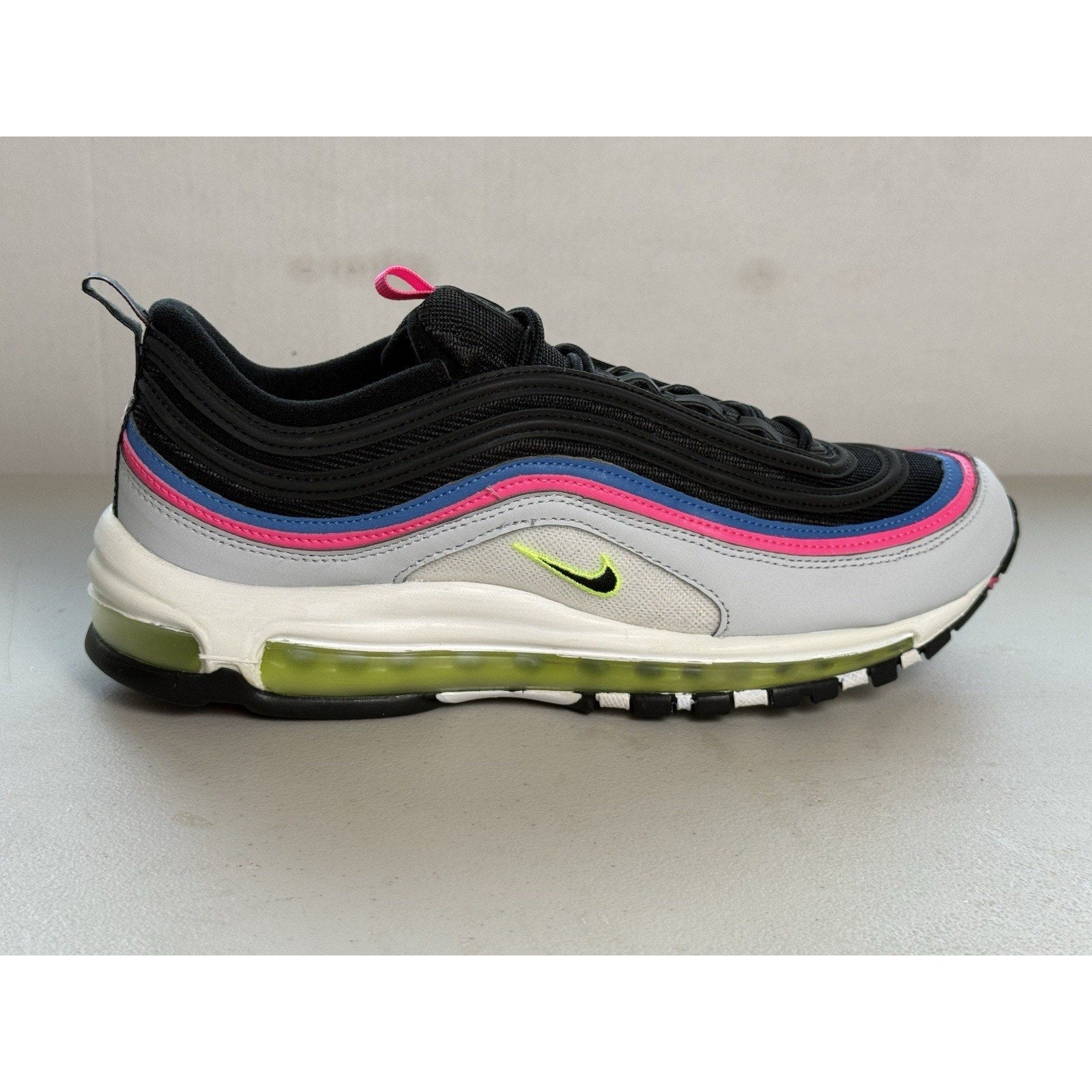 Nike Air Max 97 Pure Platinum Black White DZ4392 - 001 Size 11.5 OG Box Pink Volt - thriftgoblin