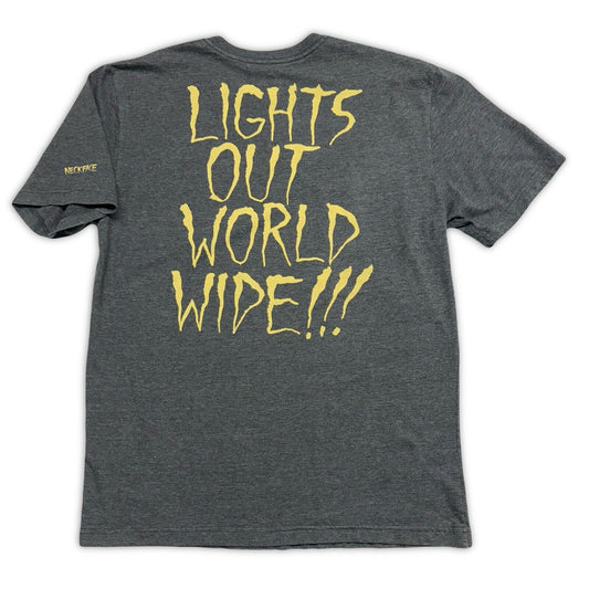 Nike SB x Neckface T-Shirt Men Large Grey Lights Out Worldwide Logo Graffiti Art - thriftgoblin