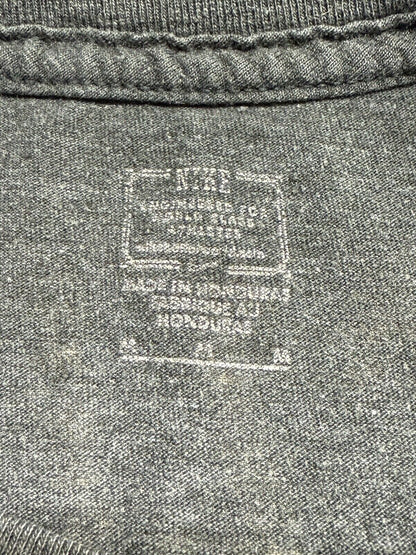 Nike SB x Neckface TShirt Men Medium Grey Lights Out Worldwide Logo Graffiti Art - thriftgoblin