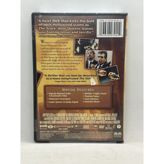 Nine Queens DVD 2002 Sony Pictures Classics Crime Thriller Argentina Film NTSC R - thriftgoblin