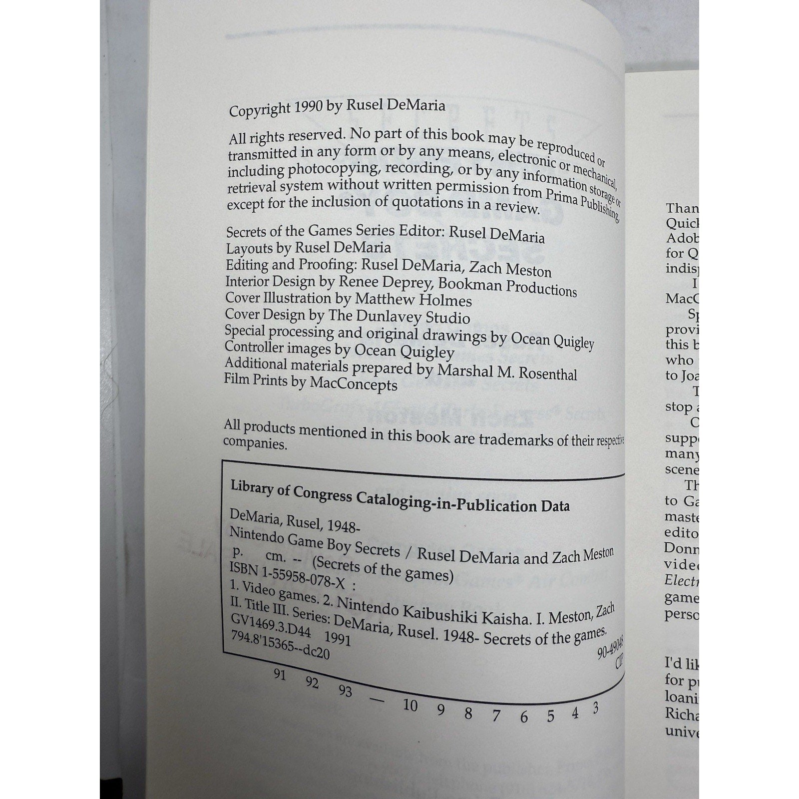 Nintendo Game Boy Secrets Book 1990 DeMaria Meston Strategy Guide Prima Review - thriftgoblinBook