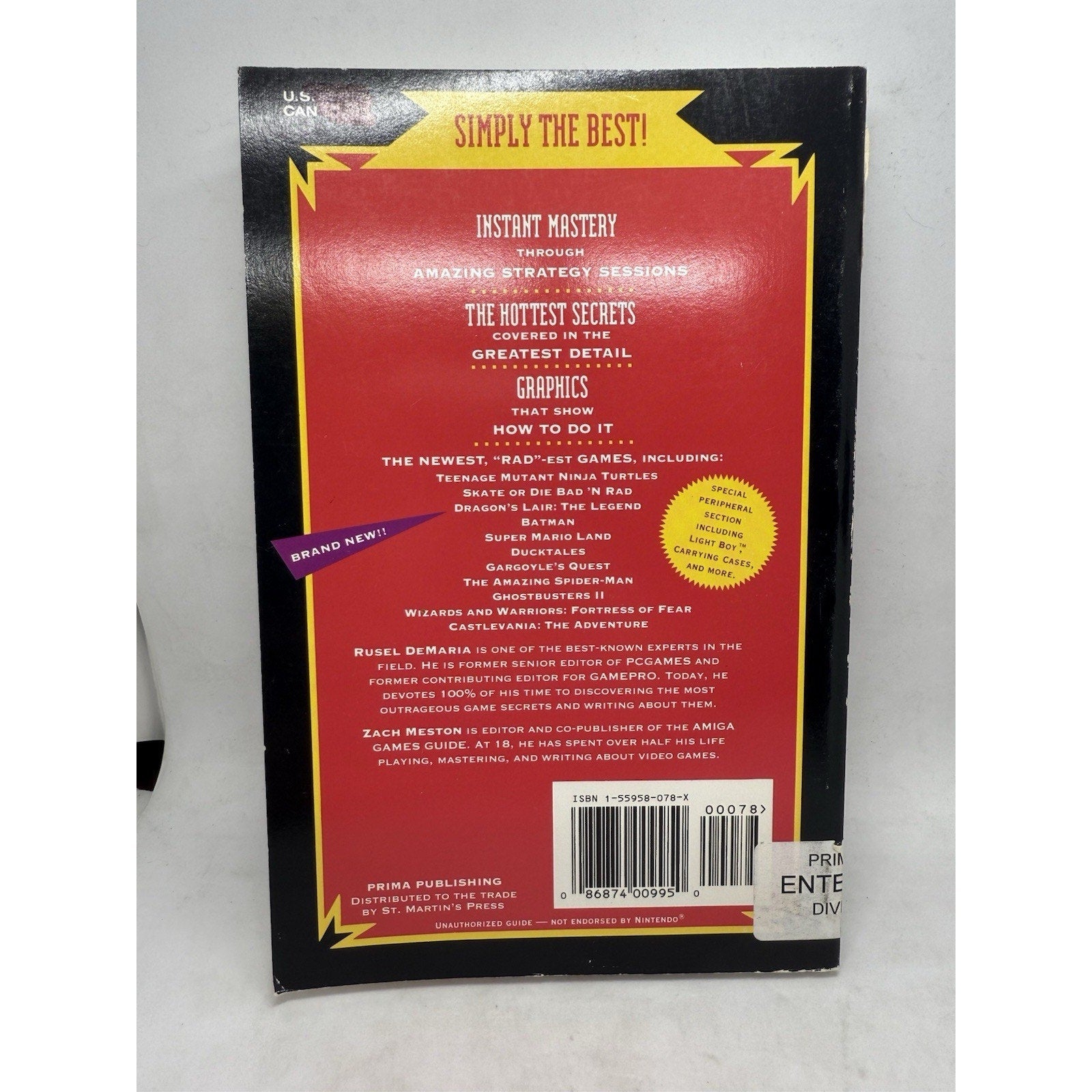 Nintendo Game Boy Secrets Book 1990 DeMaria Meston Strategy Guide Prima Review - thriftgoblinBook