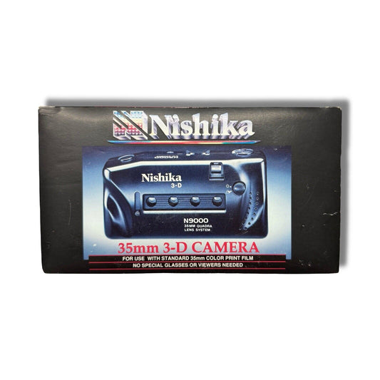 Nishika N9000 3D Quadra Lens System 35mm 3 D Camera Complete New Open Box - thriftgoblin