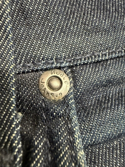 NUDIE Jeans GRIM TIM Men's Jeans W32 L34 Slim Fit Tapered Organic Dry Navy Dips - thriftgoblin