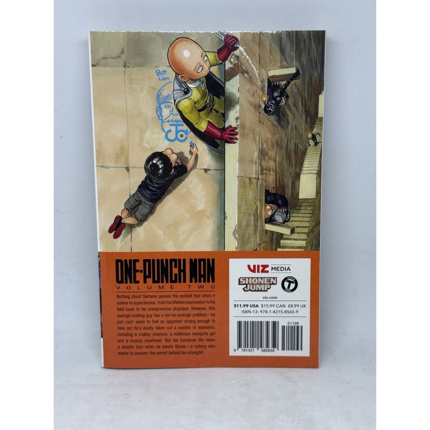 One Punch Man Vol 2 Manga ONE Yusuke Murata VIZ Shonen Jump Genos 2015 English - thriftgoblin