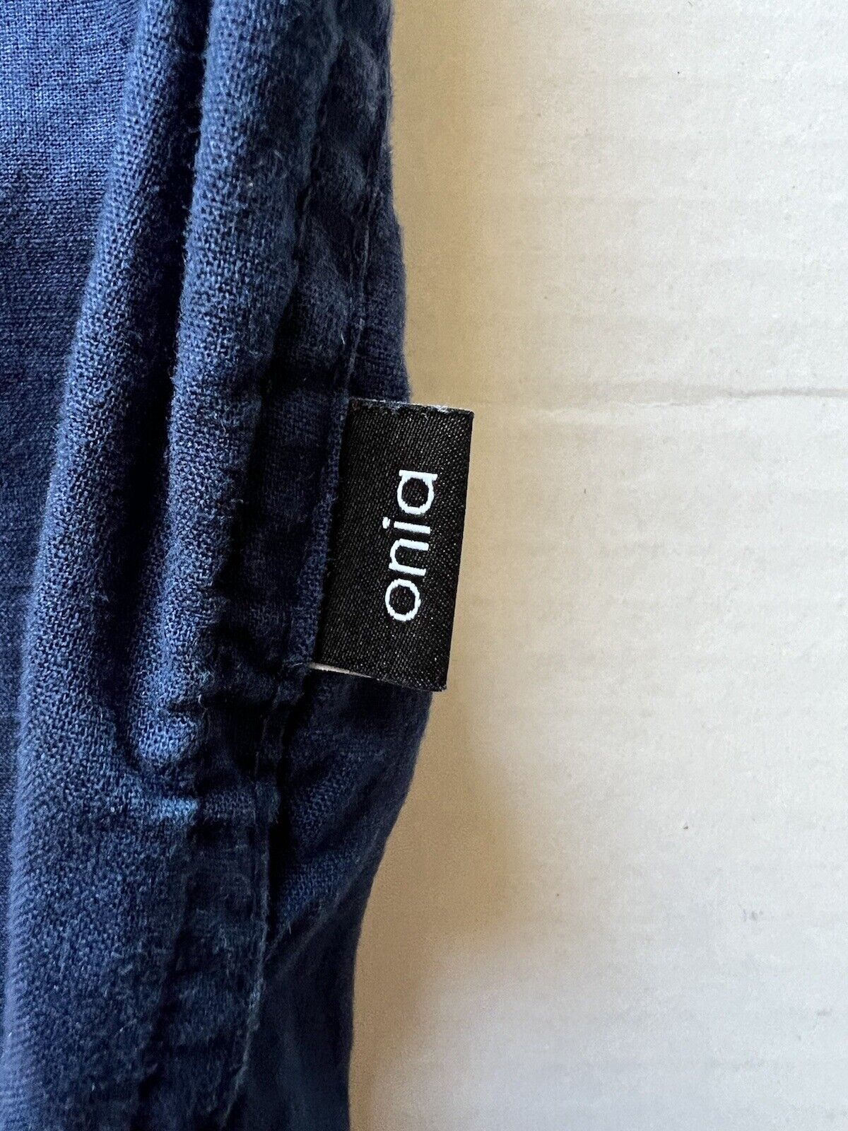 Onia Shirt Mens Large Blue Polo Pullover Linen Button Up Casual Chest Pocket - thriftgoblin