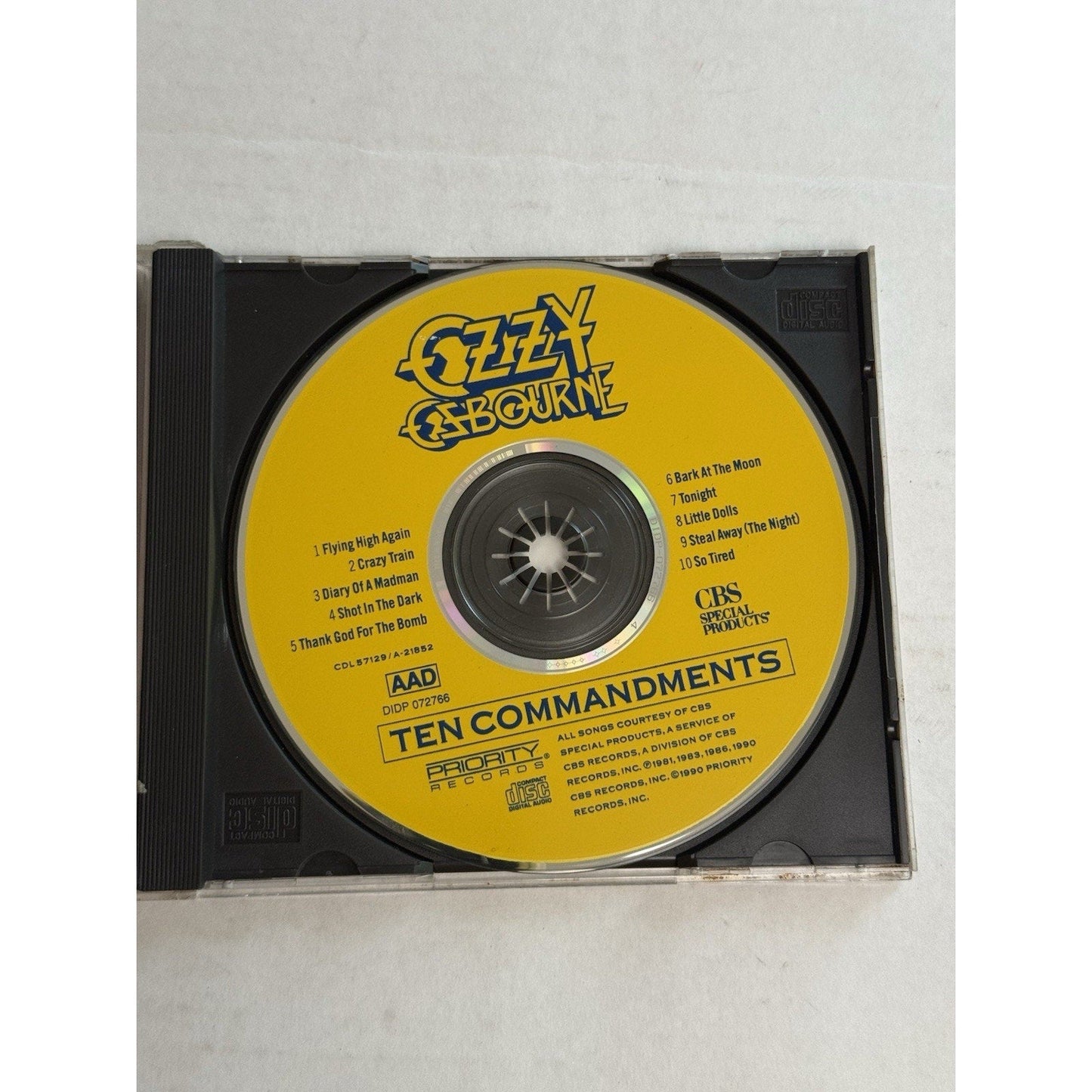 Ozzy Osbourne Ten Commandments CD 1990 Priority CBS Limited Collectors Edition - thriftgoblin