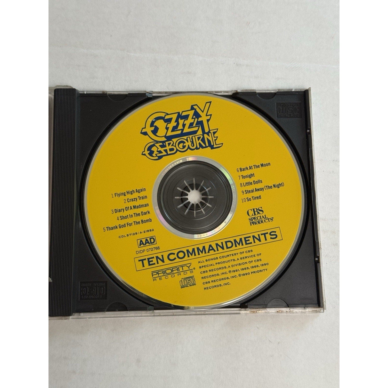 Ozzy Osbourne Ten Commandments CD 1990 Priority CBS Limited Collectors Edition - thriftgoblin