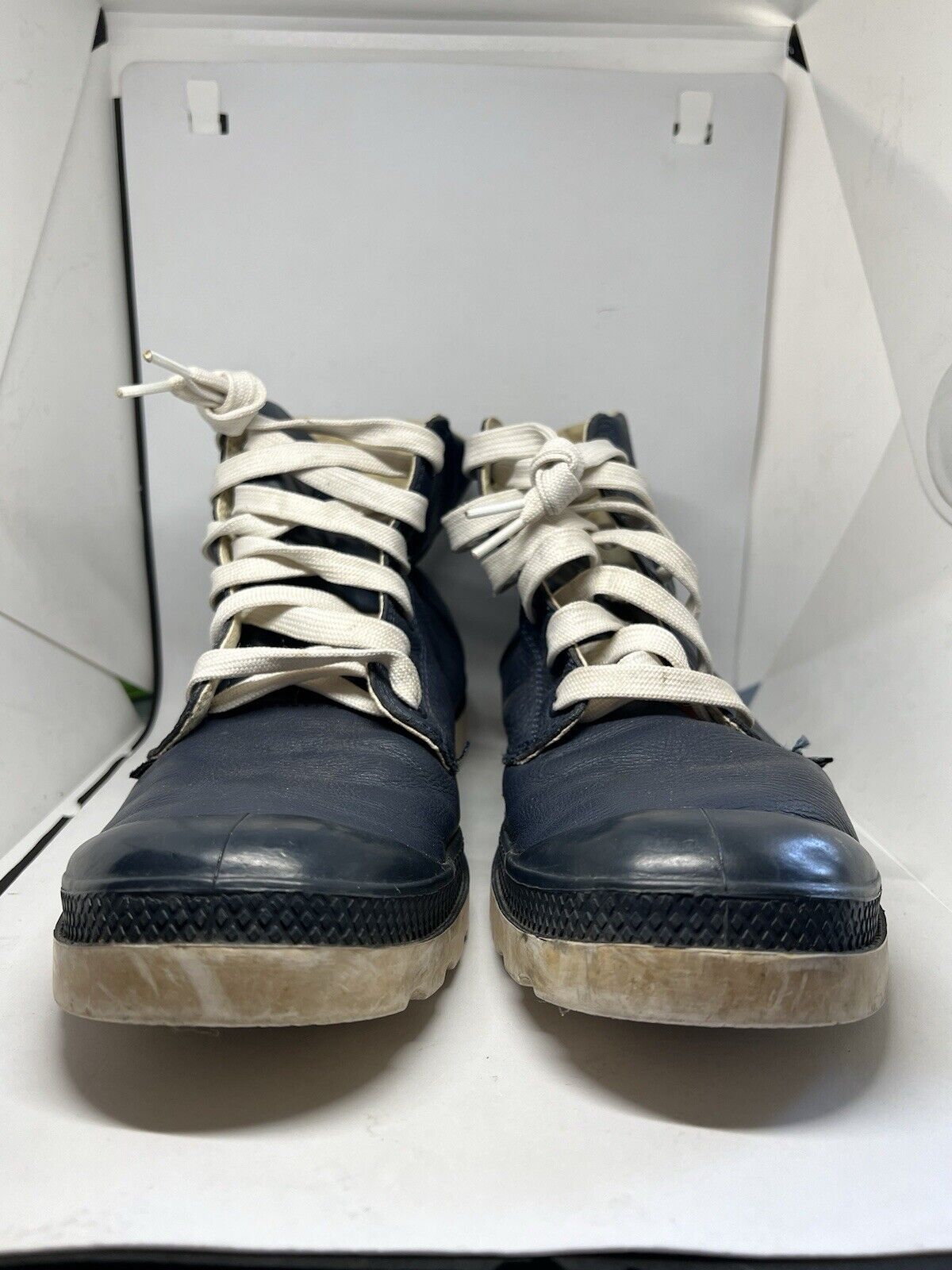 PALLADIUM Work Hi - Top 72901419 Boots Leather Streetwear Blue Sz 11.5 Mens Shoe - thriftgoblin